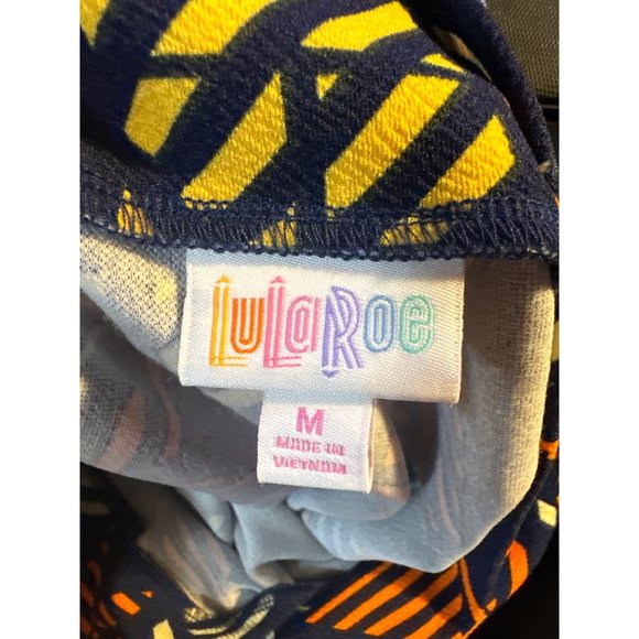 Set of 2 LuLaRoe Simply Comfy Pencil Skirts Blue Brown Geometric Women Size M - Picture 8 of 13